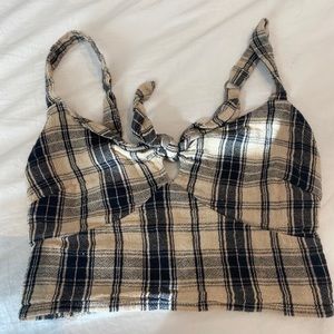 Hollister checkered crop top